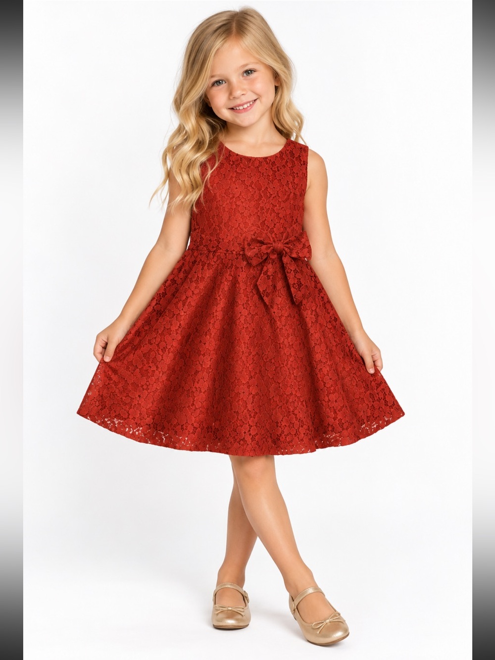 Girls' Sleeveless Lace Party Dress size 6/7 new
